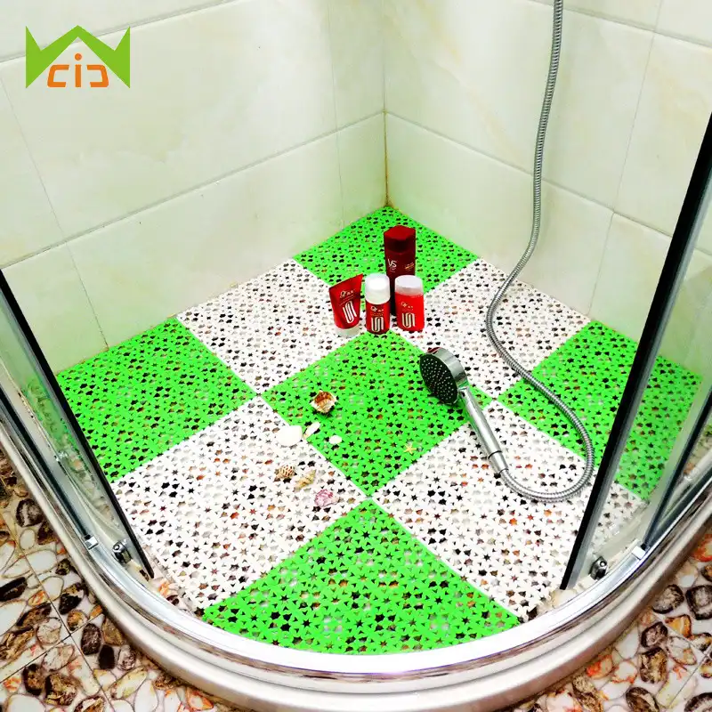 Wcic Puzzle Hollow Out Door Mat Flower Easy Clean Anti Slip