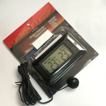 Digital Car Thermometer Celsius Fahrenheit In/Out LCD Car Electronic Temperature Meter Max Min Record 1.5M External Sensor Black
Digital Car Thermometer Celsius Fahrenheit In/Out LCD Car Electronic Temperature Meter Max Min Record 1.5M External Sensor Black