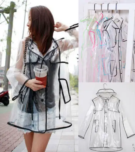 Transparent Vinyl Raincoat Runway Style Womens Girls Clear Fashion Rain Coat free shipping
Transparent Vinyl Raincoat Runway Style Womens Girls Clear Fashion Rain Coat free shipping