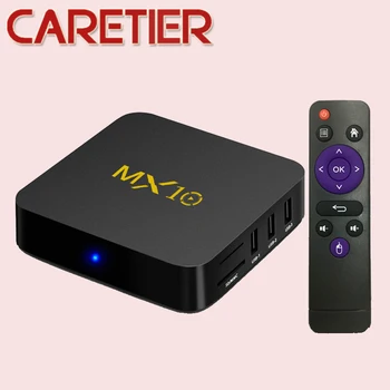 

MX10 Smart TV Box Android 8.1 RK3328 Quad Core 64bit DDR4 4GB 64GB Kplay18.0 4K HD Wifi 100M LAN USB3.0 Set-top Box media player