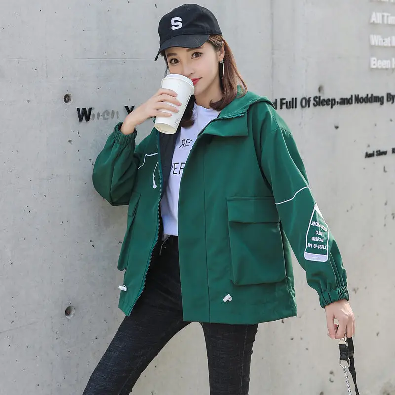 Print Short Jacket Female Autumn 2019 New Casual Loose Outerwear Tide Student BF Wind Baseball Uniform Hooded Jacket Coat f1274
Print Short Jacket Female Autumn 2019 New Casual Loose Outerwear Tide Student BF Wind Baseball Uniform Hooded Jacket Coat f1274