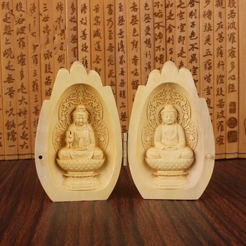 Boxwood Wood Carving Chinese Shakyamuni Amitabha Buddha Kwan Yin Statue Hand Box
Boxwood Wood Carving Chinese Shakyamuni Amitabha Buddha Kwan Yin Statue Hand Box