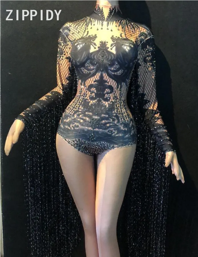 4 Colors Rhinestones Long Tassel Sleeves Bodysuit Birthday Celebrate Bar Outfit Women Dance Stage Wear Nightclub Outfit
4 Colors Rhinestones Long Tassel Sleeves Bodysuit Birthday Celebrate Bar Outfit Women Dance Stage Wear Nightclub Outfit