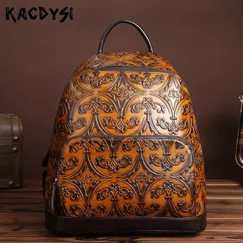 100%Genuine Leather Ladies Backpack Embossing Handmade Rucksack Brush Color Retro Women Laptop Notebook Backpack Travel Knapsack
100%Genuine Leather Ladies Backpack Embossing Handmade Rucksack Brush Color Retro Women Laptop Notebook Backpack Travel Knapsack