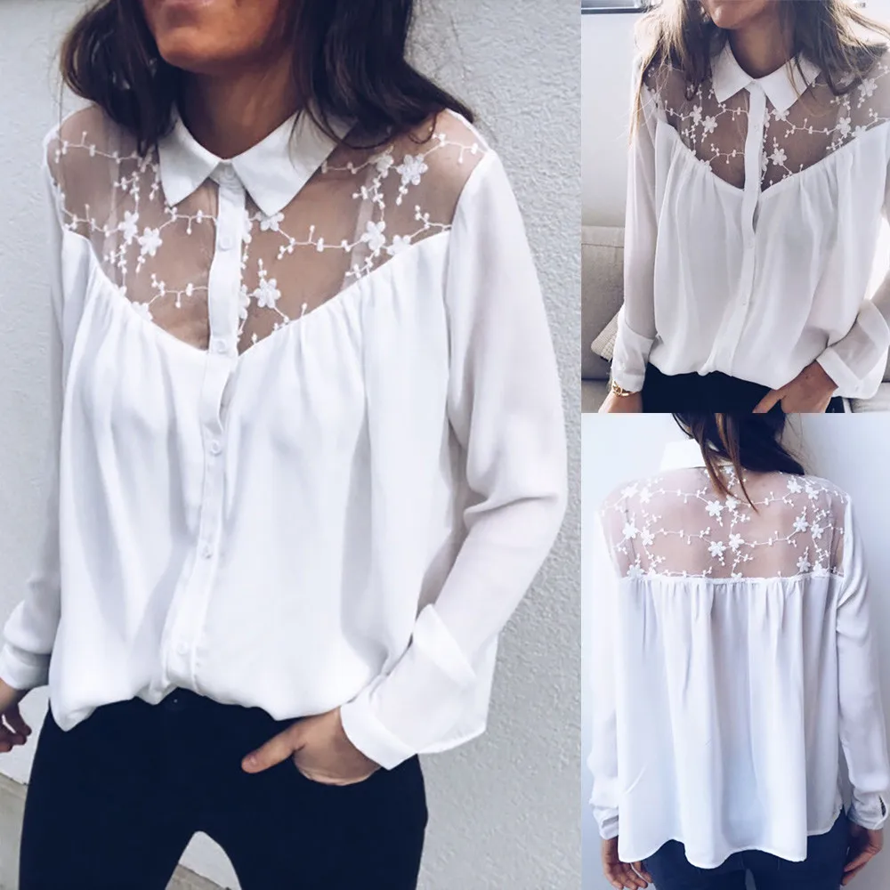Womens Long Sleeve Lace Stitching Button Chiffon Tops Blouse Shirt koszulki damskie camicia donna kawaii vadim modis tumblr
Womens Long Sleeve Lace Stitching Button Chiffon Tops Blouse Shirt koszulki damskie camicia donna kawaii vadim modis tumblr