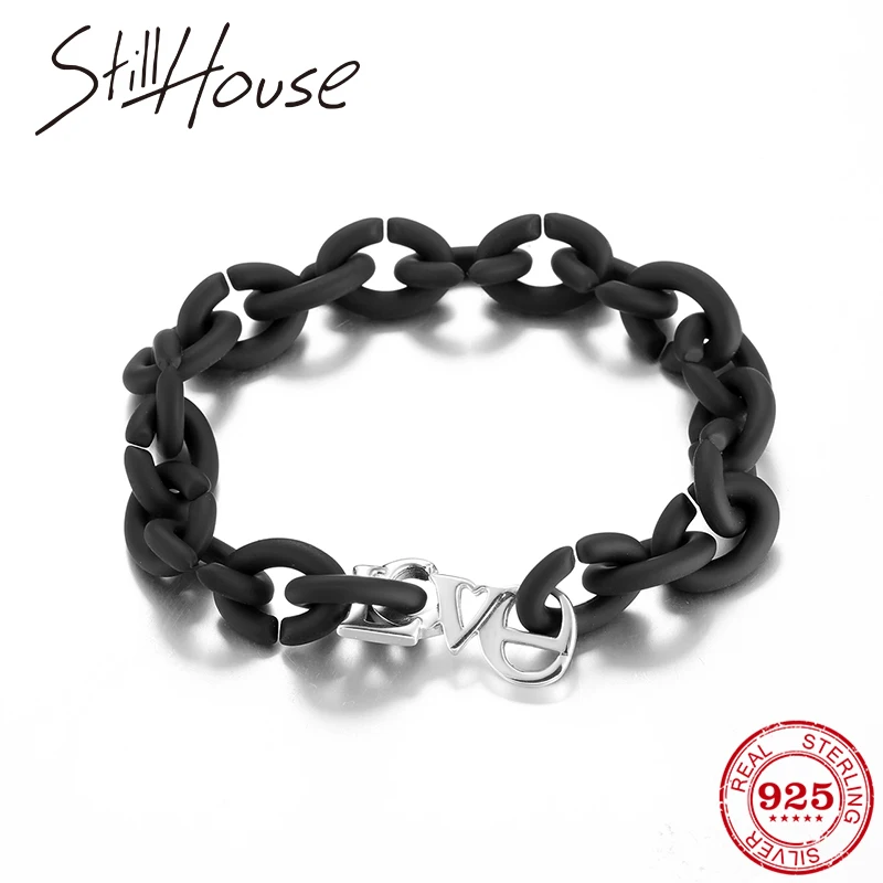 New Sterling Silver 925 Love beads Bracelets For Women Jewellery Hard black Rubber X Bracelet fashion gifts 2019
New Sterling Silver 925 Love beads Bracelets For Women Jewellery Hard black Rubber X Bracelet fashion gifts 2019