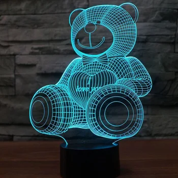 Baby Sleeping Decor 7 Colors Changing 3D Cute Lovey Bear Table Lamp Led Animal Gradient Night Lights Kids Bedroom Lighting Gifts
Baby Sleeping Decor 7 Colors Changing 3D Cute Lovey Bear Table Lamp Led Animal Gradient Night Lights Kids Bedroom Lighting Gifts
