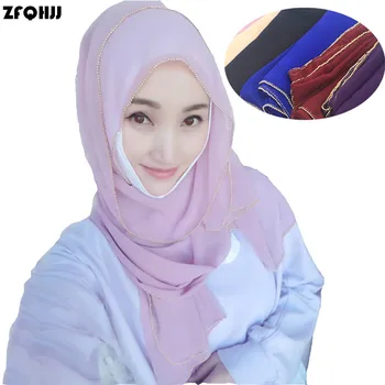 ZFQHJJ 180x75cm Beautiful Bubble Chiffon with Rhinestone border Scarf Muslim Hijab Scarf Head Wraps Islamic foulard Shawls
ZFQHJJ 180x75cm Beautiful Bubble Chiffon with Rhinestone border Scarf Muslim Hijab Scarf Head Wraps Islamic foulard Shawls