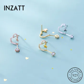 INZATT Real 925 Sterling Silver Zircon Heart Star Stud Earrings For Fashion Women Party Fine Jewelry Cute 2019 Accessories Gift
INZATT Real 925 Sterling Silver Zircon Heart Star Stud Earrings For Fashion Women Party Fine Jewelry Cute 2019 Accessories Gift