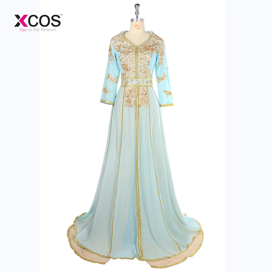 2017 Long Sleeve Abaya Evening Dress Dubai Arabic Kaftan Shiny Gold Sequins Beaded Light Green Evening Gowns robe de soiree
2017 Long Sleeve Abaya Evening Dress Dubai Arabic Kaftan Shiny Gold Sequins Beaded Light Green Evening Gowns robe de soiree