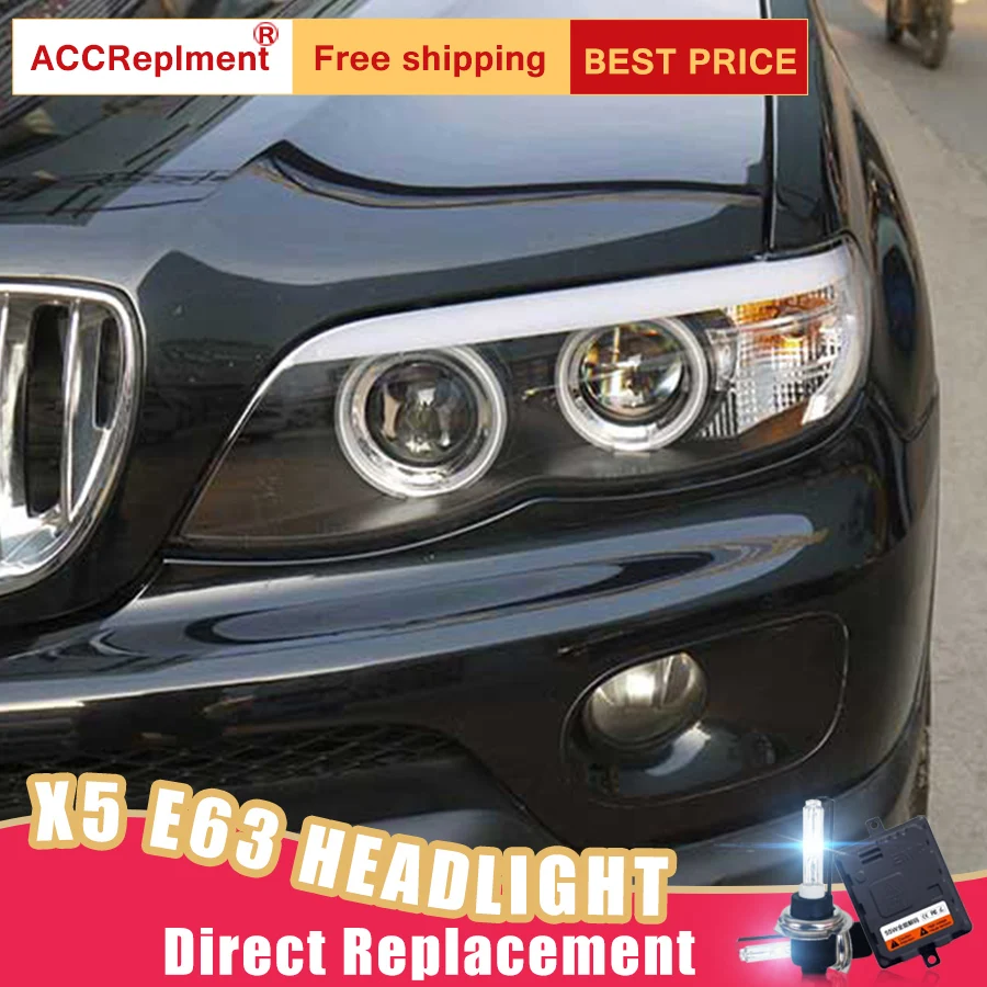 2Pcs LED Headlights For BMW X5 E63 2004-2006 led car lights Angel eyes xenon HID KIT Fog lights LED Daytime Running Lights
2Pcs LED Headlights For BMW X5 E63 2004-2006 led car lights Angel eyes xenon HID KIT Fog lights LED Daytime Running Lights
