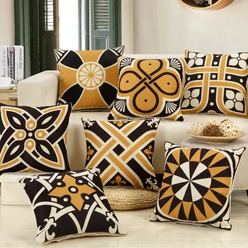 Black Golden Color Pillow Cover Geometric Decorative Linen Cotton Cushion Cover Home Decor Throw Pillows Pillowcase Sofa Pillow
Black Golden Color Pillow Cover Geometric Decorative Linen Cotton Cushion Cover Home Decor Throw Pillows Pillowcase Sofa Pillow