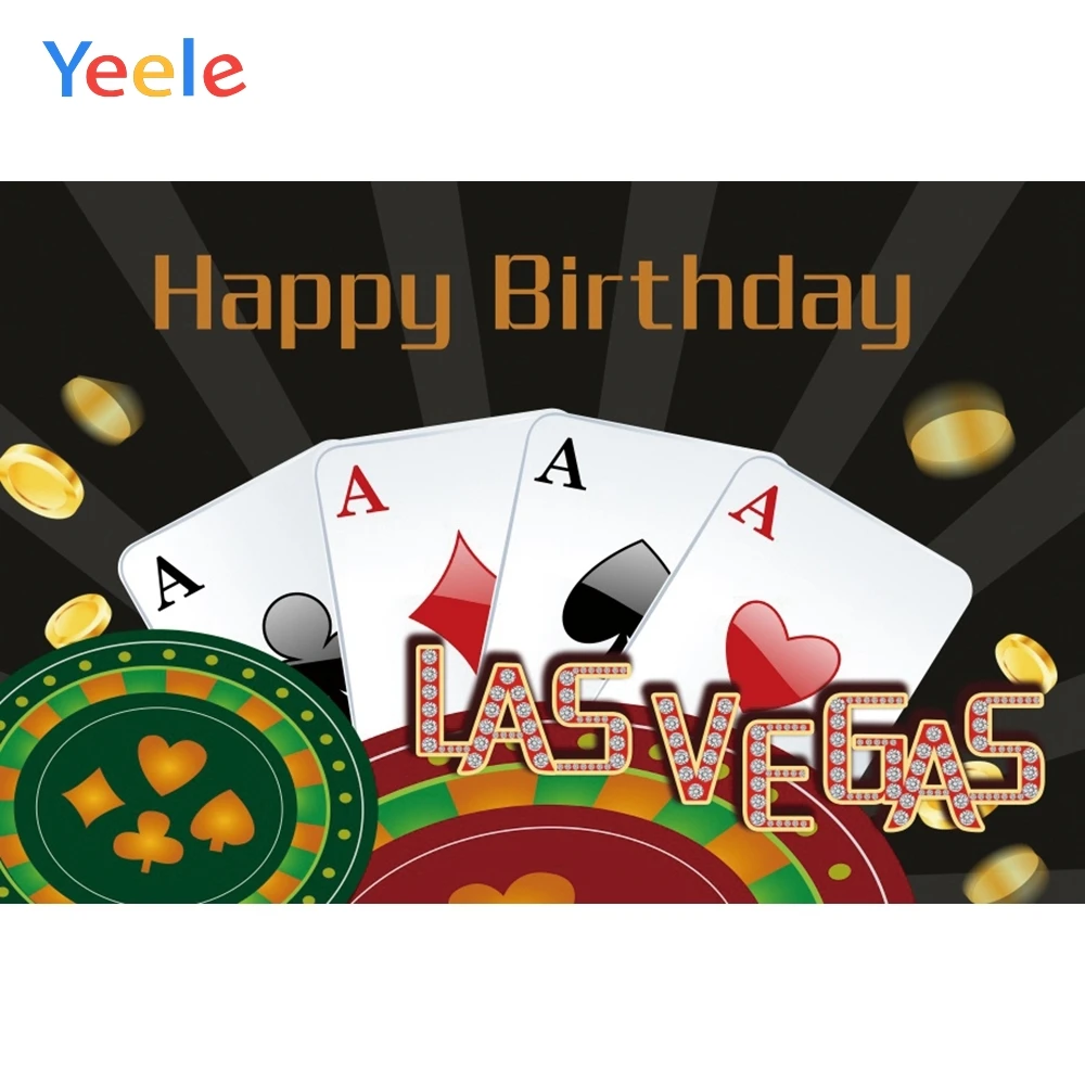 Yeele Las Vegas Playing Cards Gold Roulette Birthday Photography Backgrounds Customized Photographic Backdrops for Photo Studio 
Yeele Las Vegas Playing Cards Gold Roulette Birthday Photography Backgrounds Customized Photographic Backdrops for Photo Studio