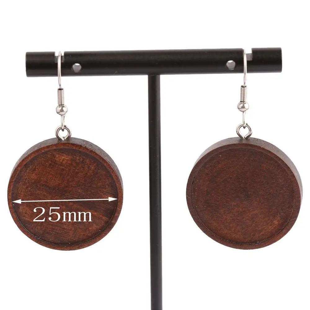 onwear 5pairs Fit 25mm cabochon wood dangle earring base stainless steel ear hook findings diy jewelry bezel blank settings
onwear 5pairs Fit 25mm cabochon wood dangle earring base stainless steel ear hook findings diy jewelry bezel blank settings
