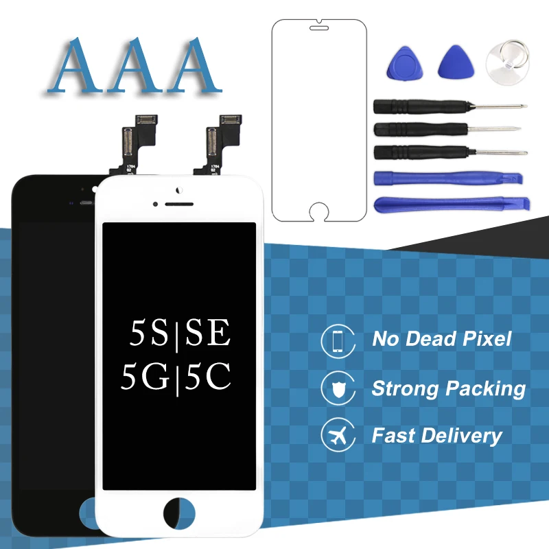 No Dead Pixel Display For iPhone 5 5C 5S SE LCD Touch Screen Phone Replacement Spare Parts Digitizer Assembly Protector Film
No Dead Pixel Display For iPhone 5 5C 5S SE LCD Touch Screen Phone Replacement Spare Parts Digitizer Assembly Protector Film
