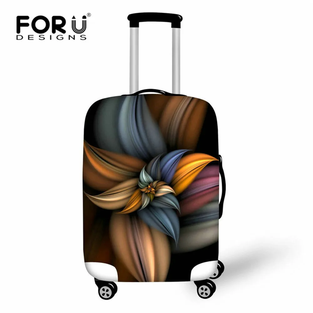 FORUDESIGNS 3D Цветочный защитный чехол для чемодана путешествий 18-30 дюймов Чехол