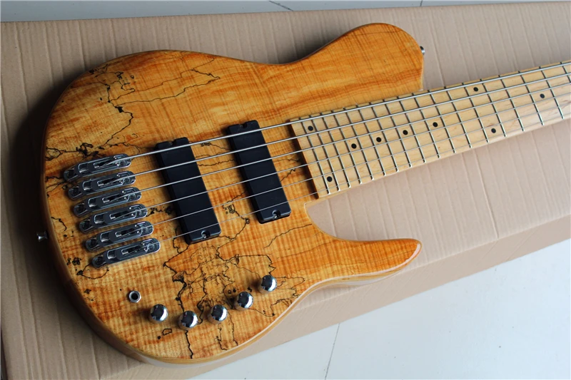 Solid Ash Body 6 String Electric Guitar,Active pickups,Factory electric Bass with Natural Burst Maple top,Free shipping
Solid Ash Body 6 String Electric Guitar,Active pickups,Factory electric Bass with Natural Burst Maple top,Free shipping