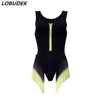 Women Tights Sleeveless Tassels Bodysuit Sexy Latin Dance Costume Bar Nightclub DJ Jazz Pole Dancing Leotard Stage Wear 5 Colors
Women Tights Sleeveless Tassels Bodysuit Sexy Latin Dance Costume Bar Nightclub DJ Jazz Pole Dancing Leotard Stage Wear 5 Colors