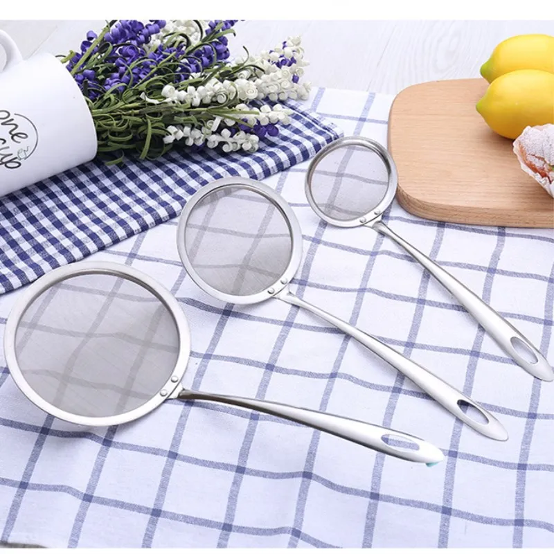 Stainless Steel Wire Fine Mesh Colander Oil Strainer High Quality Flour Sifter Sieve Colanders Vegetable Strainer Kitchen Tools
Stainless Steel Wire Fine Mesh Colander Oil Strainer High Quality Flour Sifter Sieve Colanders Vegetable Strainer Kitchen Tools