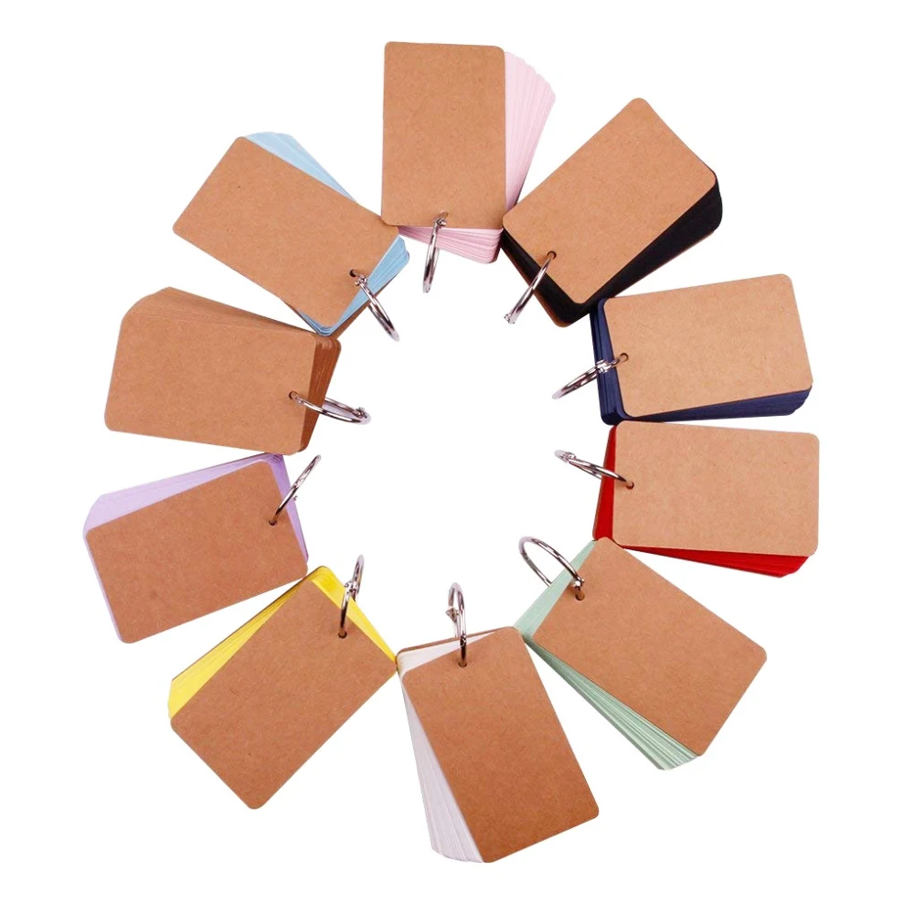 XRHYY 1 Pack Multi Colors Binder Ring Easy Flip Flash Card Kraft Paper Study Cards Bookmark/DIY Greeting Card/Index Card
XRHYY 1 Pack Multi Colors Binder Ring Easy Flip Flash Card Kraft Paper Study Cards Bookmark/DIY Greeting Card/Index Card