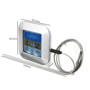 Meat Temperature Measurer Digital Thermometer for Oven LCD Display Digital Timer Food Thermometer Probe Kitchen Cooking BBQ Tool
Meat Temperature Measurer Digital Thermometer for Oven LCD Display Digital Timer Food Thermometer Probe Kitchen Cooking BBQ Tool