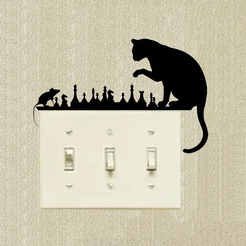 Switch Sticker Chess Cat Mouse Art Animals Vinyl Decal Decorative Cartoon Creative Wall Decals 2SS0505
Switch Sticker Chess Cat Mouse Art Animals Vinyl Decal Decorative Cartoon Creative Wall Decals 2SS0505