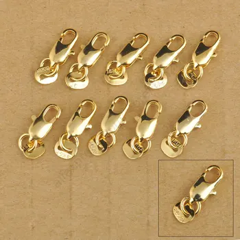 24Hours Free Shipping 20PCS Yellow Gold Filled Lobster Clasp Connecter Lin Jewelry Necklace Bracelet Stamped 18 K Tag 
24Hours Free Shipping 20PCS Yellow Gold Filled Lobster Clasp Connecter Lin Jewelry Necklace Bracelet Stamped 18 K Tag