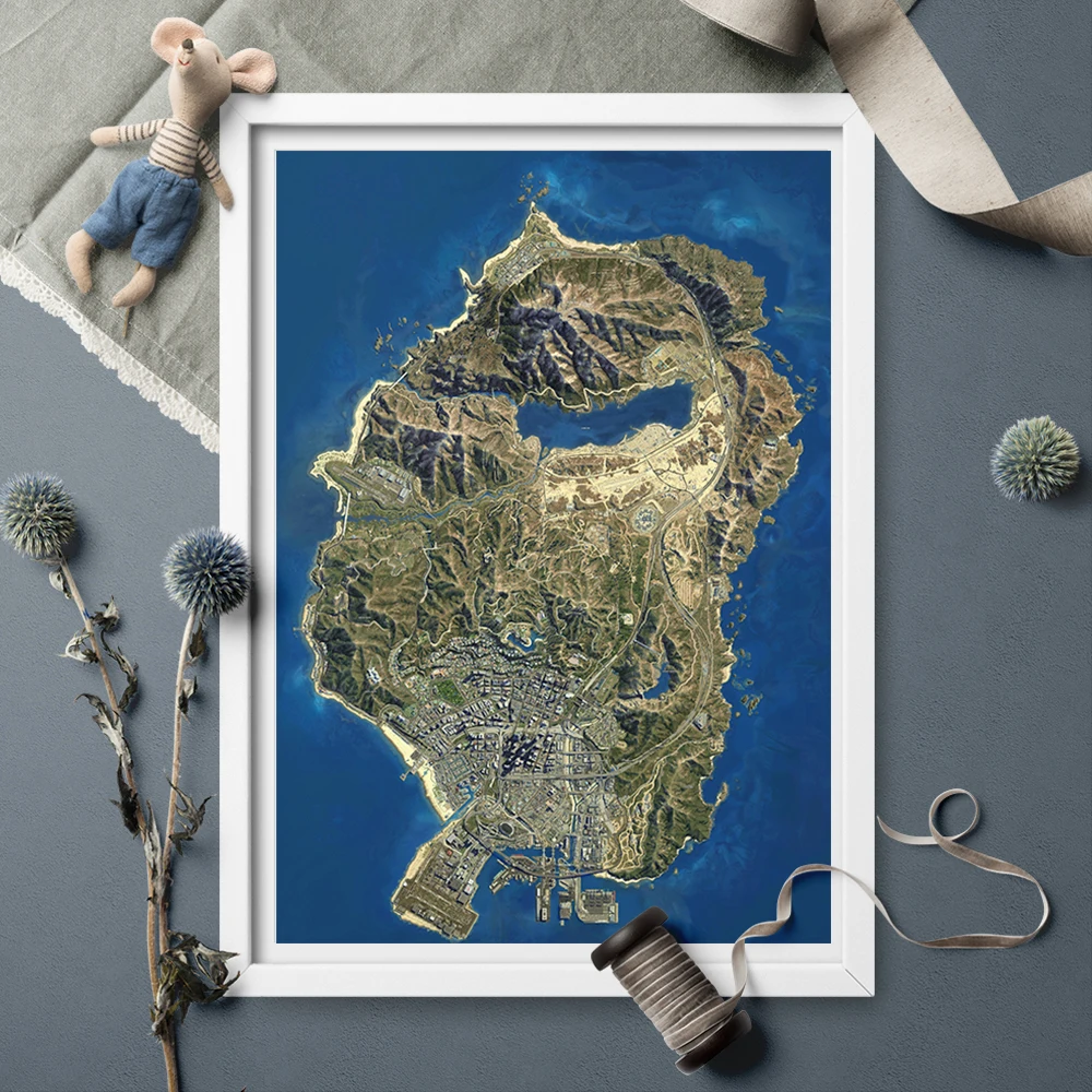 HD GTA5 Satellite Map Canvas Poster Painting Poster And Prints Canvas Game Fun Wall Art For Home Decor Unframed
HD GTA5 Satellite Map Canvas Poster Painting Poster And Prints Canvas Game Fun Wall Art For Home Decor Unframed