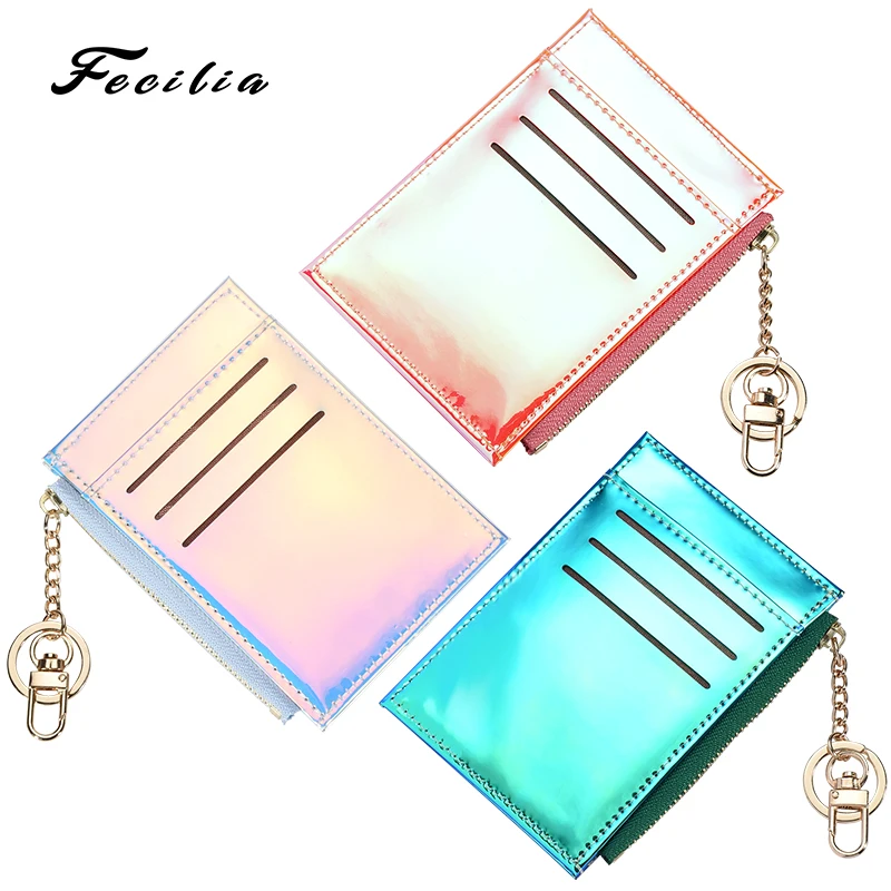 Fecilia Women Stylish Card Slot Purse with Zip Keychain Cash Tickets Storage Bag Card Holder Cool Laser Wallet Silver Pink Green
Fecilia Women Stylish Card Slot Purse with Zip Keychain Cash Tickets Storage Bag Card Holder Cool Laser Wallet Silver Pink Green