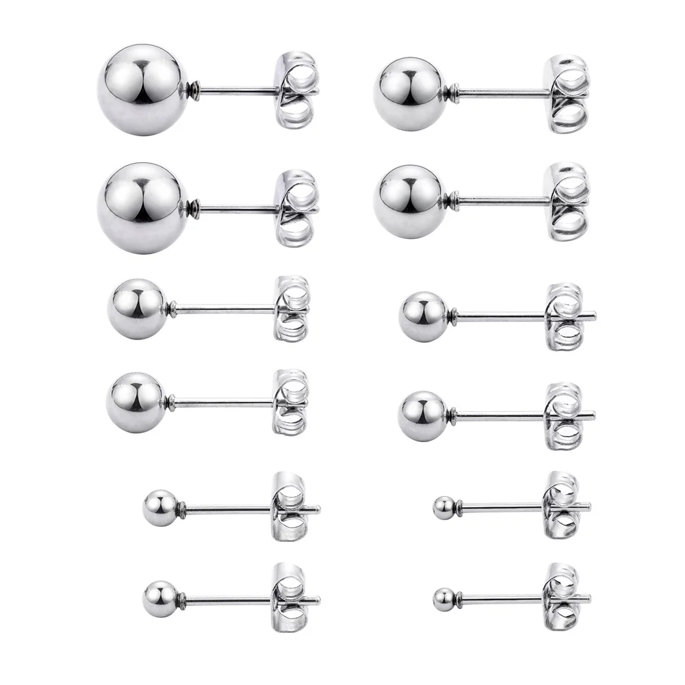 Stainless Steel Silver Black Stud Earring Smooth Round Cake Hypoallergenic Unisex Middle 2-8mm Earrings Jewelry 2019 New Trendy
Stainless Steel Silver Black Stud Earring Smooth Round Cake Hypoallergenic Unisex Middle 2-8mm Earrings Jewelry 2019 New Trendy