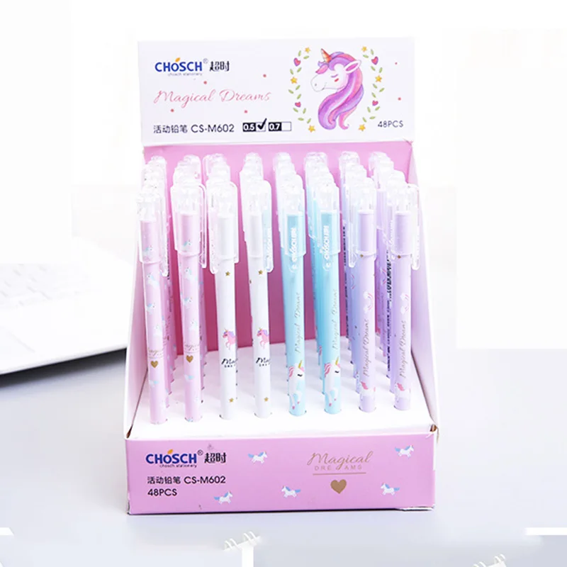 2pc/lot Cute Pink Unicorn Mechanical Pencil Animal Automatic Pens For Writing 0.5/0.7mm Korean Stationery Office School Supplies
2pc/lot Cute Pink Unicorn Mechanical Pencil Animal Automatic Pens For Writing 0.5/0.7mm Korean Stationery Office School Supplies