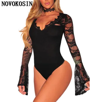 OY97 Fashion 2018 Plus Size Lace Sleepwear Women Nightclub Deep V-Neck Stretch Black Sexy Lingerie Long Sleeves Sexy Bodydoll
OY97 Fashion 2018 Plus Size Lace Sleepwear Women Nightclub Deep V-Neck Stretch Black Sexy Lingerie Long Sleeves Sexy Bodydoll