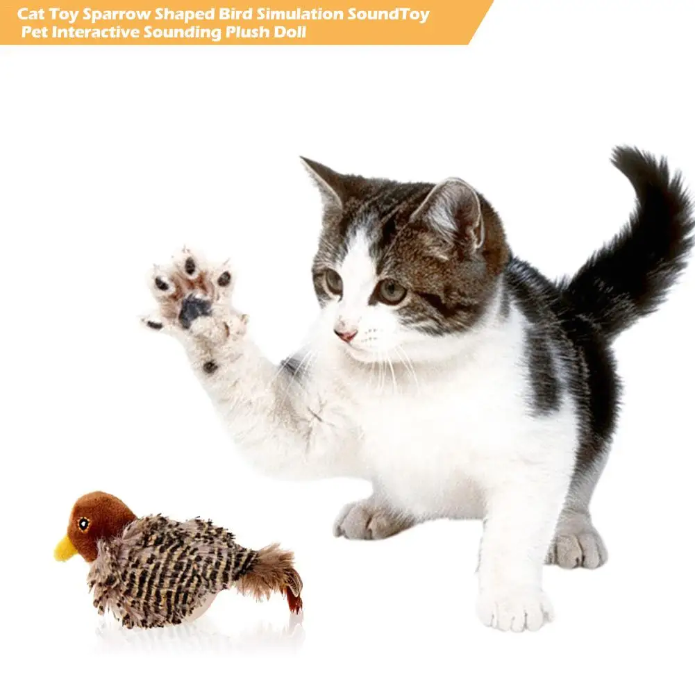 Cat Toy Sparrow Shaped Funny Bird Simulation Sound Plush Toy Pet Interactive Oft Stuffed Sounding Plush Doll
Cat Toy Sparrow Shaped Funny Bird Simulation Sound Plush Toy Pet Interactive Oft Stuffed Sounding Plush Doll