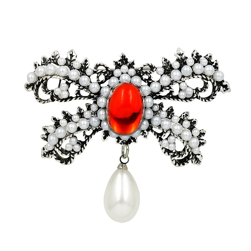 Classic Style Red Crystal Rhinestone Bowknot Brooch Pins With Simulated Pearl Brooches for Women Clothes Accessories
Classic Style Red Crystal Rhinestone Bowknot Brooch Pins With Simulated Pearl Brooches for Women Clothes Accessories