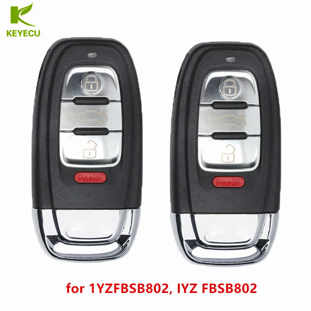 KEYECU 2PCSX Replacement New Smart Remote Key Fob 3+1 Button for Audi A1 A3 A4 S4 S5 Q3 Q5 SQ5 RS5 TT Quattro FCC ID: IYZFBSB802
KEYECU 2PCSX Replacement New Smart Remote Key Fob 3+1 Button for Audi A1 A3 A4 S4 S5 Q3 Q5 SQ5 RS5 TT Quattro FCC ID: IYZFBSB802