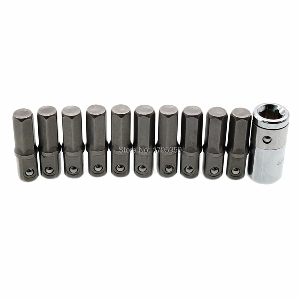 10pcs Socket Adapter 1/4" Hex Shank to 1/4" Square Drive w/ 1/4" Square Drive to 1/4" Hex Shank Impact Screwdriver Bit Converter
10pcs Socket Adapter 1/4" Hex Shank to 1/4" Square Drive w/ 1/4" Square Drive to 1/4" Hex Shank Impact Screwdriver Bit Converter