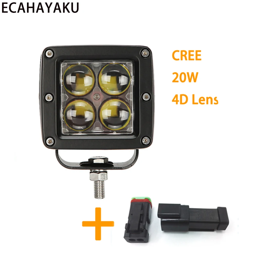 ECAHAYAKU 1Pcs 3x3inch Dually Led Pod 20w Led Work Light 4x5W LED Fog Light 20w Spot Offroad LED Work Light for SUV ATV 4x4 Boat
ECAHAYAKU 1Pcs 3x3inch Dually Led Pod 20w Led Work Light 4x5W LED Fog Light 20w Spot Offroad LED Work Light for SUV ATV 4x4 Boat