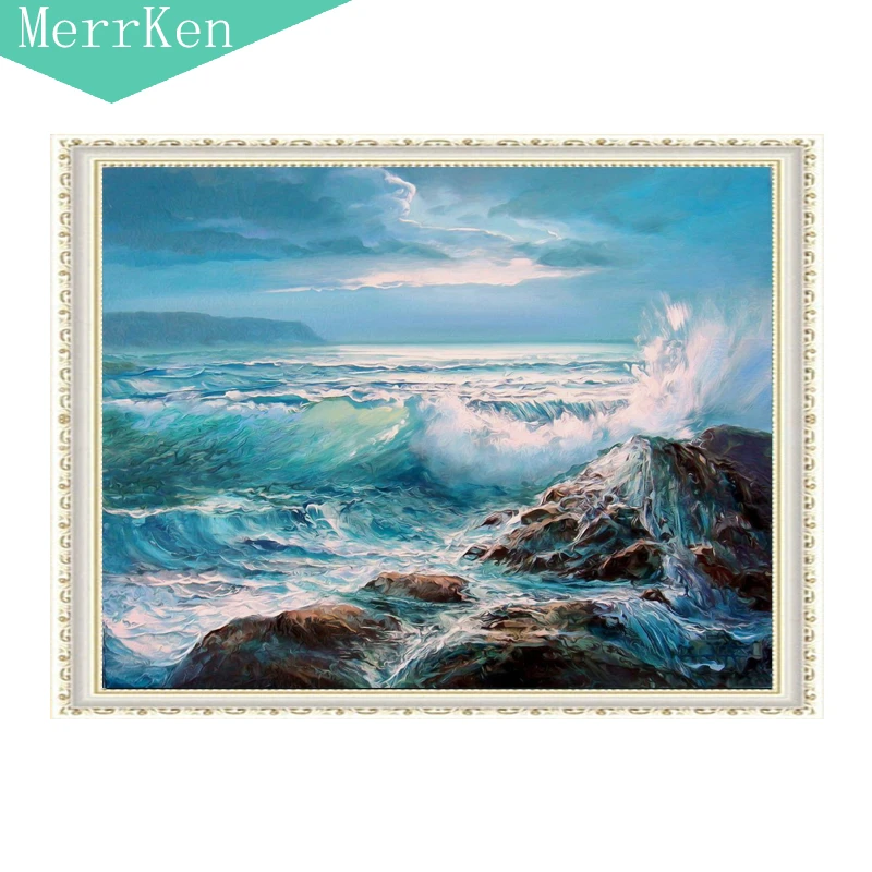 Merrken Diy diamond painting 5d cross stitch Oil painting sea diamond embroidery diamond mosaic home decor 40*30cm
Merrken Diy diamond painting 5d cross stitch Oil painting sea diamond embroidery diamond mosaic home decor 40*30cm