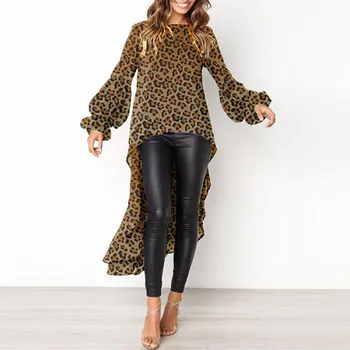 womens tops and blouse O Neck Long Sleeve Leopard Printed Asymmetric Loose Blouse camisa de mujer blusas mujer de moda 2018
womens tops and blouse O Neck Long Sleeve Leopard Printed Asymmetric Loose Blouse camisa de mujer blusas mujer de moda 2018