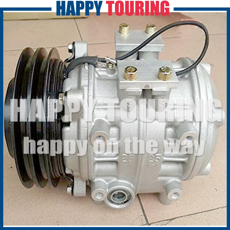2 10P25B AUTO AC COMPRESSOR For Toyota Coaster bus 147100-4210 047200-6290 047300-3250 1471004210 0472006290 0473003250 24V