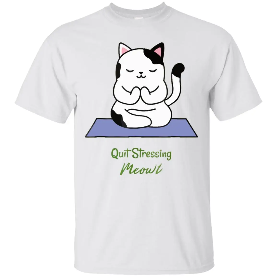 White T-Shirt - Quit Stressing Meowt Cat Lover Yoga Meditation Gym T-Shirt men's Cartoon t shirt men Unisex New Fashion
White T-Shirt - Quit Stressing Meowt Cat Lover Yoga Meditation Gym T-Shirt men's Cartoon t shirt men Unisex New Fashion
