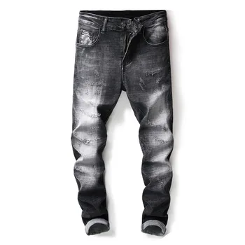 European American Style Wash Patch Beggar Spliced Jeans straight stripe black Jeans Mens Straight jeans Trousers
European American Style Wash Patch Beggar Spliced Jeans straight stripe black Jeans Mens Straight jeans Trousers