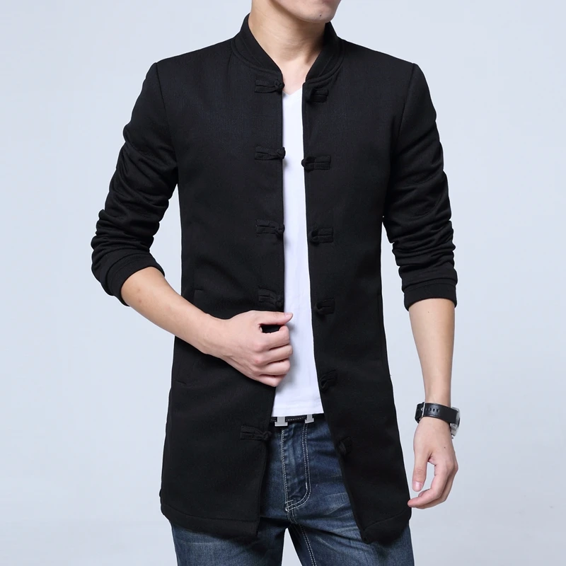 2018 Autumn Chinese Style Retro Men's Long Jackets large size S M L XL 2XL 4XL 5XL Fashion Slim Men Jacket Black Red Men Coats
2018 Autumn Chinese Style Retro Men's Long Jackets large size S M L XL 2XL 4XL 5XL Fashion Slim Men Jacket Black Red Men Coats