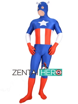 Free Shipping DHL Elastic Male Lycar Blue Avengers Captain America Superhero Costume For 2016 Halloween AVCA1442
Free Shipping DHL Elastic Male Lycar Blue Avengers Captain America Superhero Costume For 2016 Halloween AVCA1442