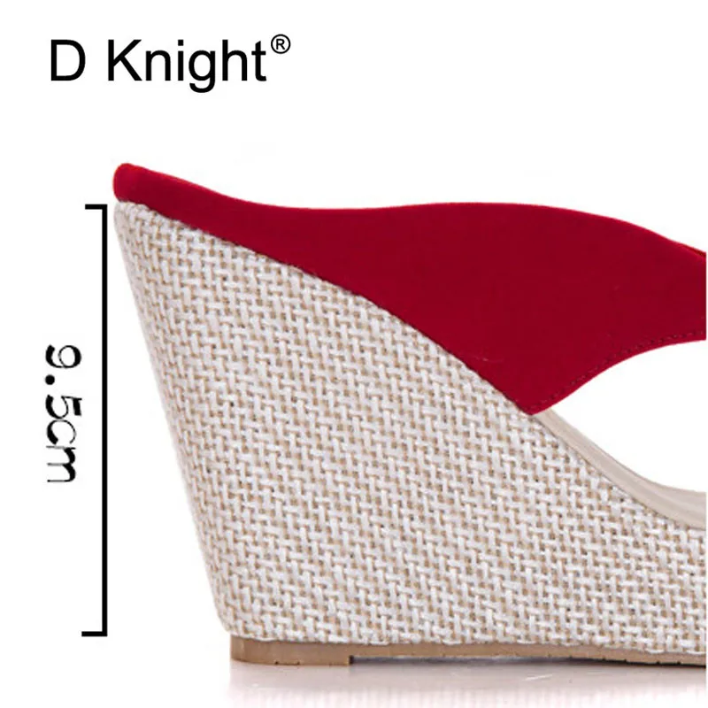 Big Size 41 Wedges Shoes Sandals New Women High Heels Flip Flops Fashion Lady Platform Wedges Sandals Bohemia Beach Slipper Shoe (4)