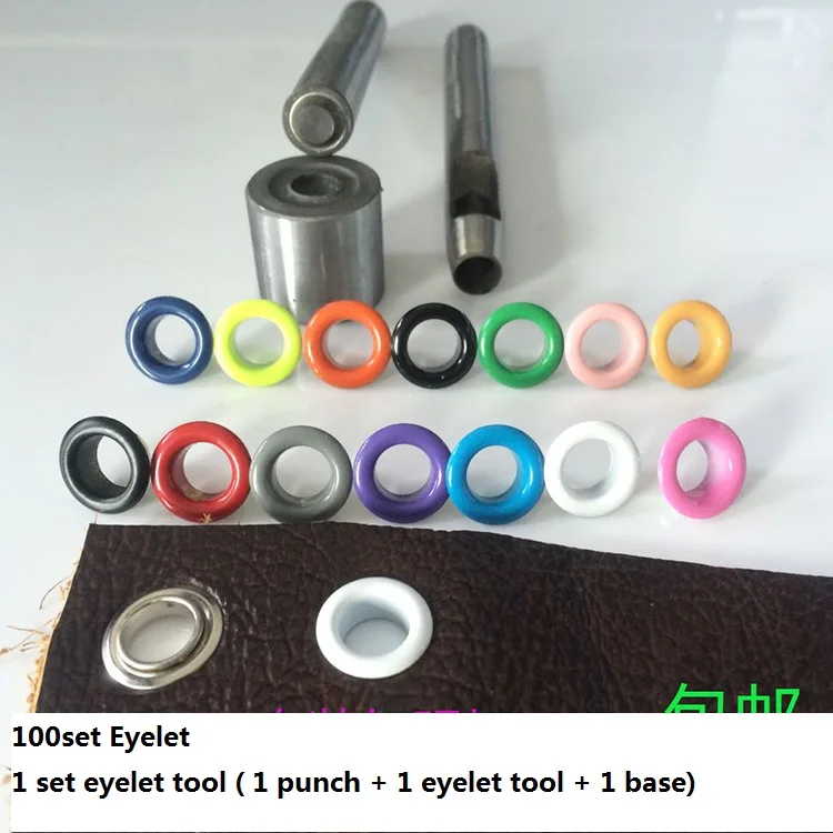 1 Set Tool +100set Inner hole 10mm Metal Eyelets Metallic Scrapbook Garment Accessories Mixed Color Leather Craft
1 Set Tool +100set Inner hole 10mm Metal Eyelets Metallic Scrapbook Garment Accessories Mixed Color Leather Craft