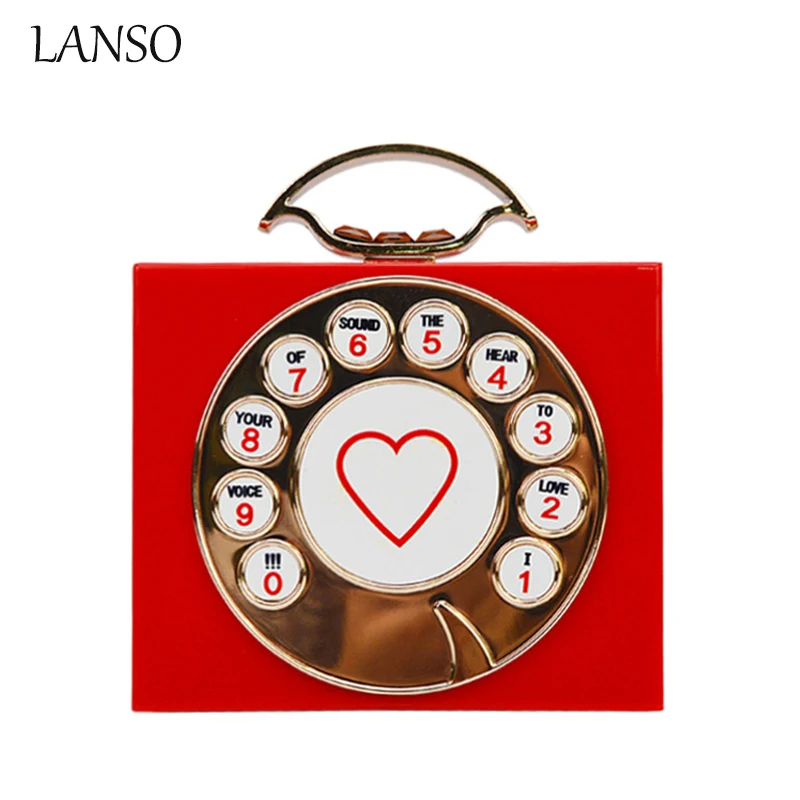 Autumn New Arrival Acrylic Transparent Fashion Handbags High Quality Telephone Shape Evening Clutch Mini Chain Crossbody Bag
Autumn New Arrival Acrylic Transparent Fashion Handbags High Quality Telephone Shape Evening Clutch Mini Chain Crossbody Bag