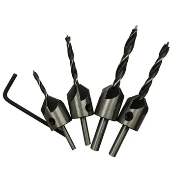 5pcs/set Countersink Drill Bit Set HSS High Speed Steel Reamer 5 Flute Chamfer 3-6mm Carpentry drill + 1pc Wrench Woodworking
5pcs/set Countersink Drill Bit Set HSS High Speed Steel Reamer 5 Flute Chamfer 3-6mm Carpentry drill + 1pc Wrench Woodworking