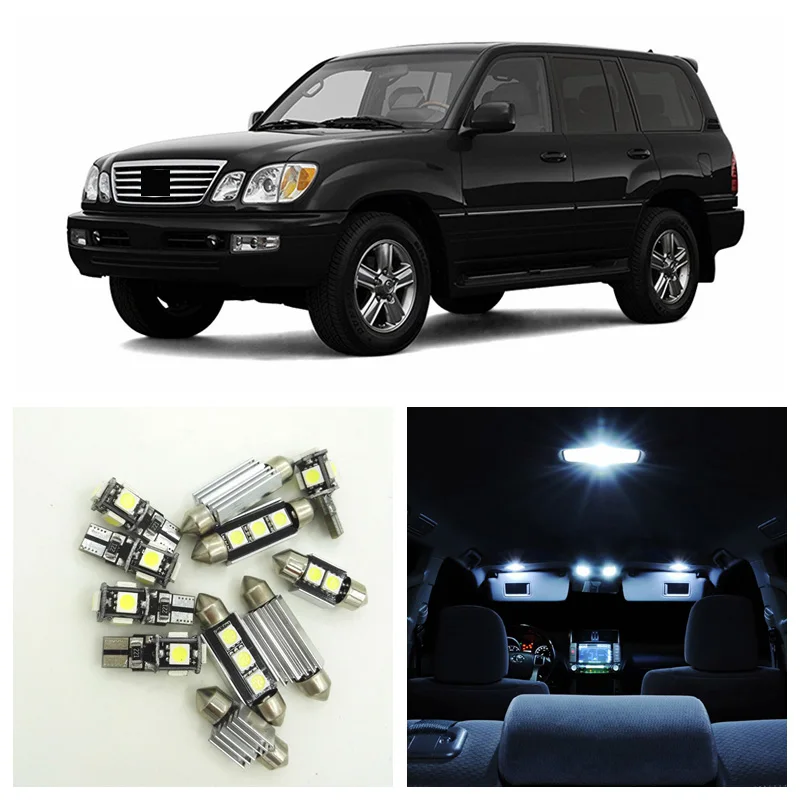15pcs White Canbus Car LED Light Bulbs Interior Package Kit For 1999-2007 Lexus LX470 Map Dome Door Trunk License Plate Lights
15pcs White Canbus Car LED Light Bulbs Interior Package Kit For 1999-2007 Lexus LX470 Map Dome Door Trunk License Plate Lights