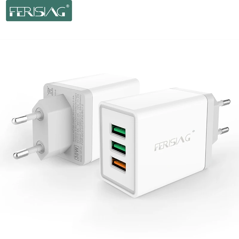 EU/US 3 USB QC3.0 QC4.0 30W Fast USB Fast Charger Travel Wall EU Charger Adapter Phone Quick Charge 4.0 USB for Apple iPhone X
EU/US 3 USB QC3.0 QC4.0 30W Fast USB Fast Charger Travel Wall EU Charger Adapter Phone Quick Charge 4.0 USB for Apple iPhone X